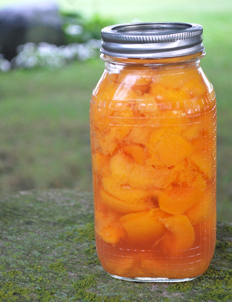 homegrown canned peaches