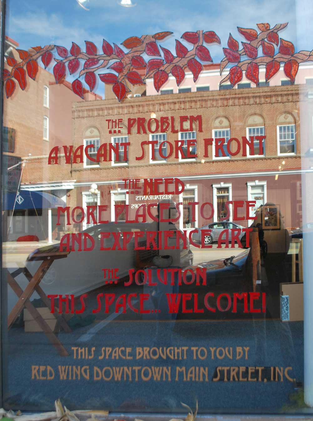 Storefront window in Red Wing, Minnesota