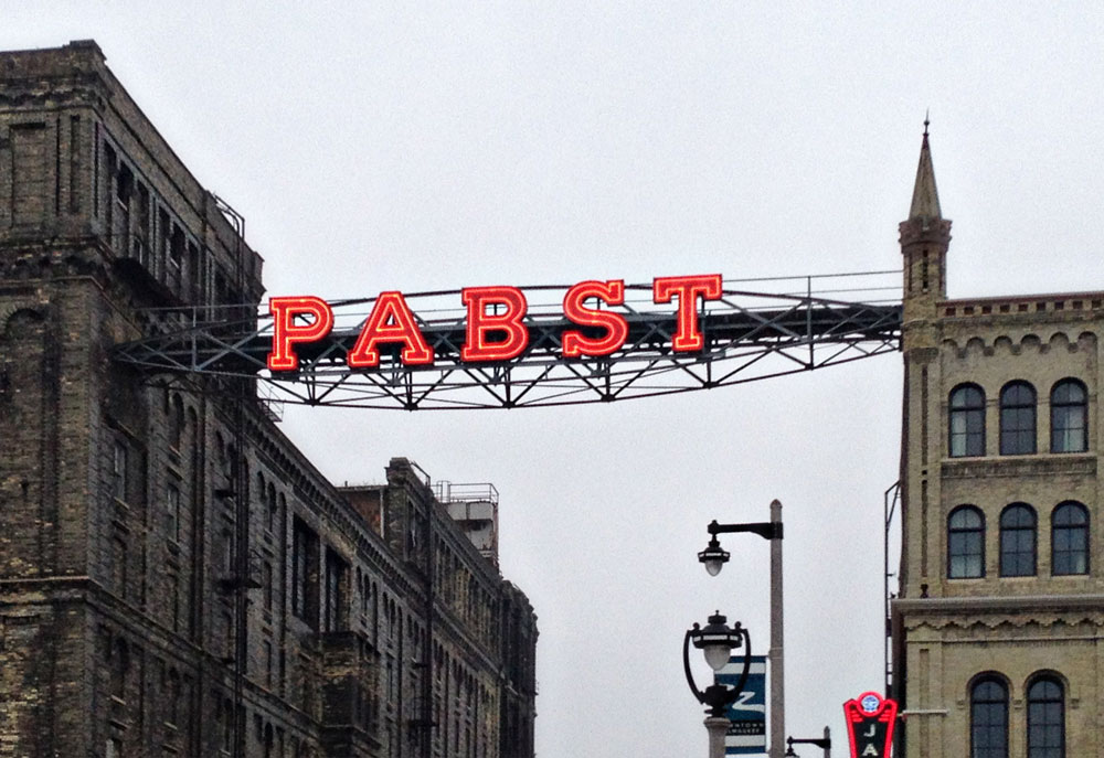 Pabst Brewery Complex sign